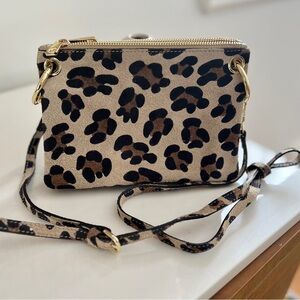 Leopard Suede Crossbody. Worn Once!